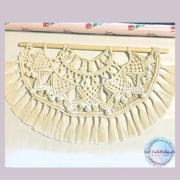 🌟HOST PICK🌟New Soul Embellish Handmade Bohemian Macrame Medallion Home Decor - Picture 3 of 16